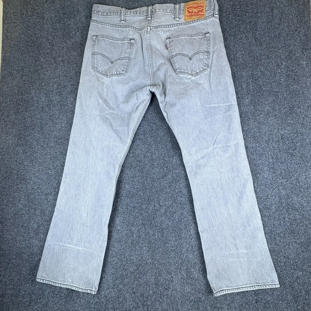 Levi's 501 Original Fit Jeans Mens‎ 38x28 Gray Denim Button Fly Straight Leg